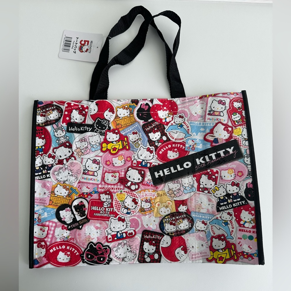 Sanrio Hello Kitty Pink and Red 50th Anniversary Tote Bag